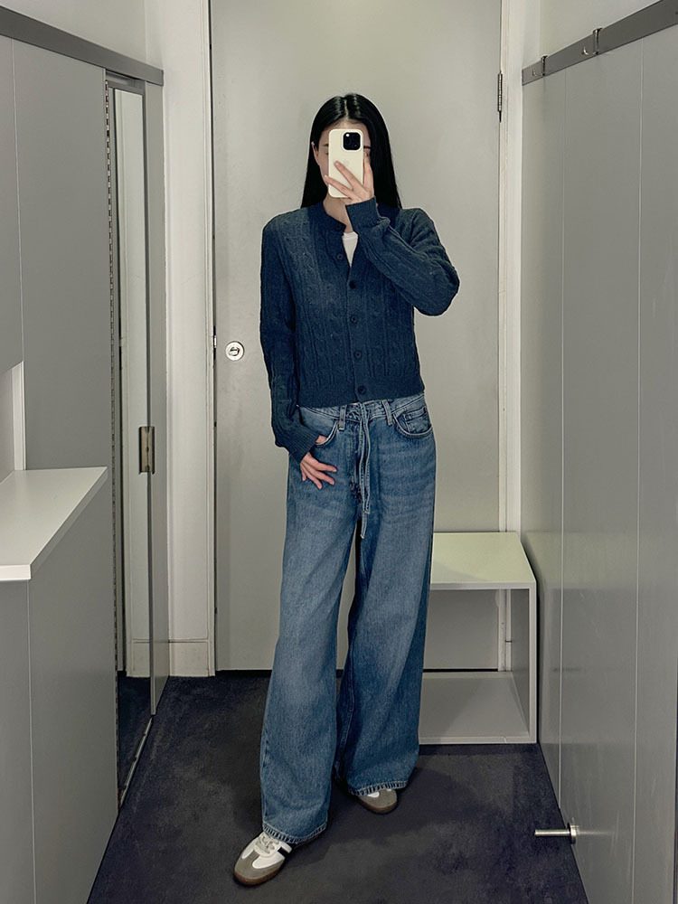 1-10 圆领麻花开衫