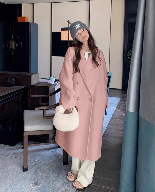 韩版简约双面羊毛大衣