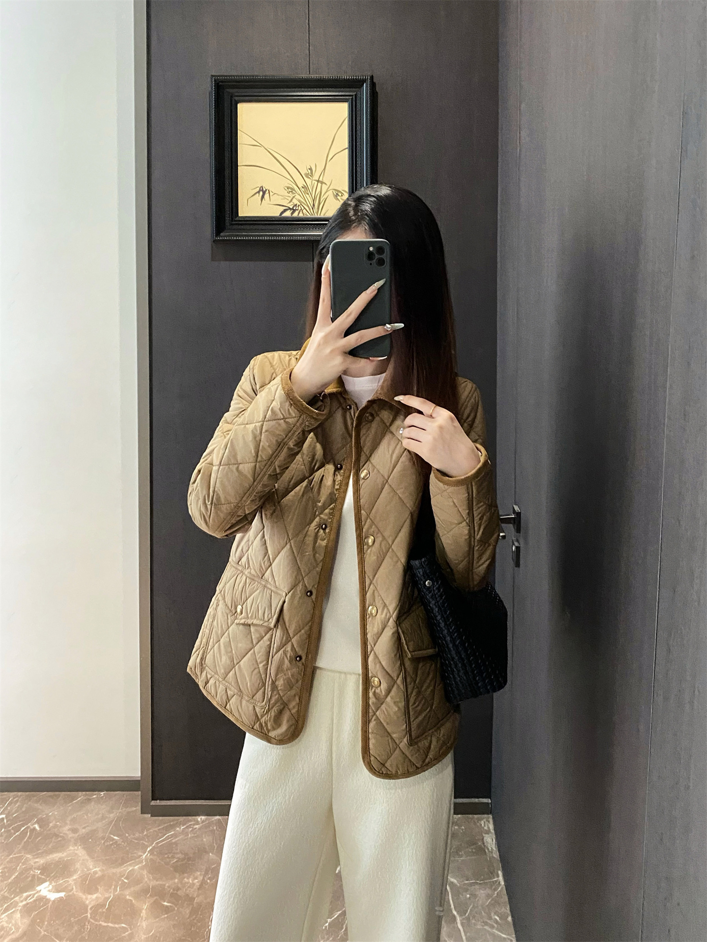 轻薄直筒短棉衣夹克