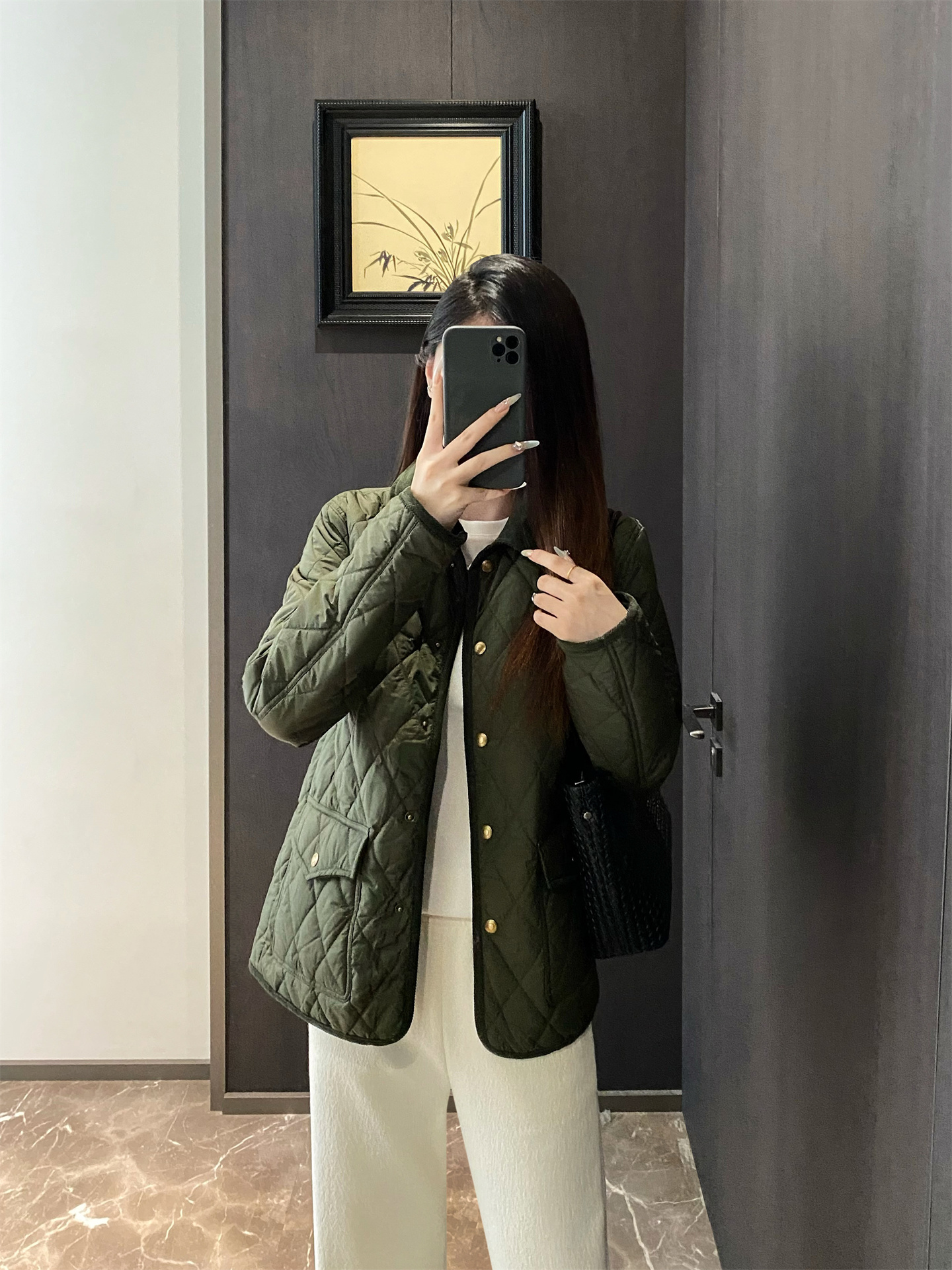 轻薄直筒短棉衣夹克