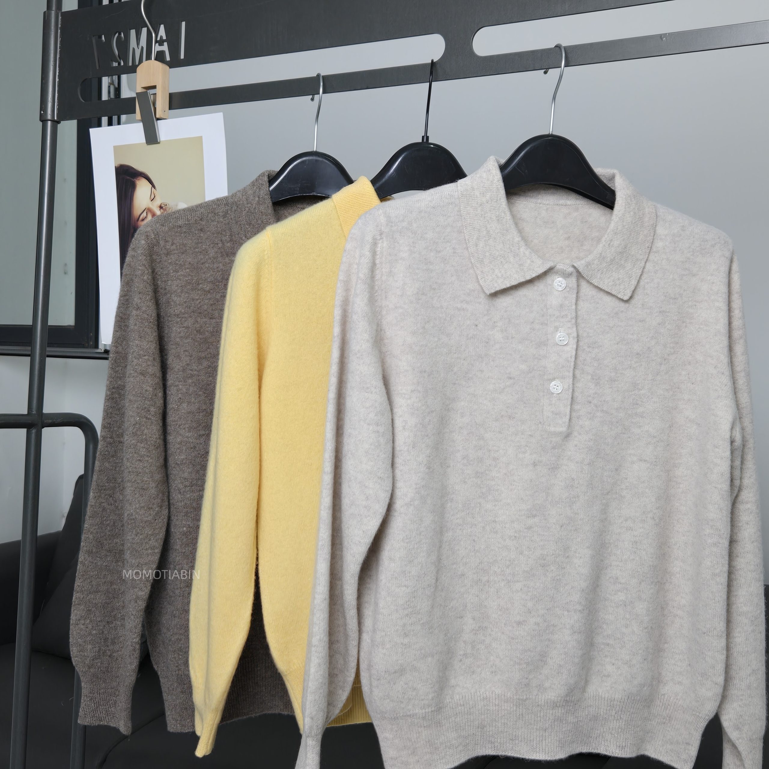 Momotiabin半高领纯色百搭羊毛衫 (1) Momotiabin半高领纯色百搭羊毛衫