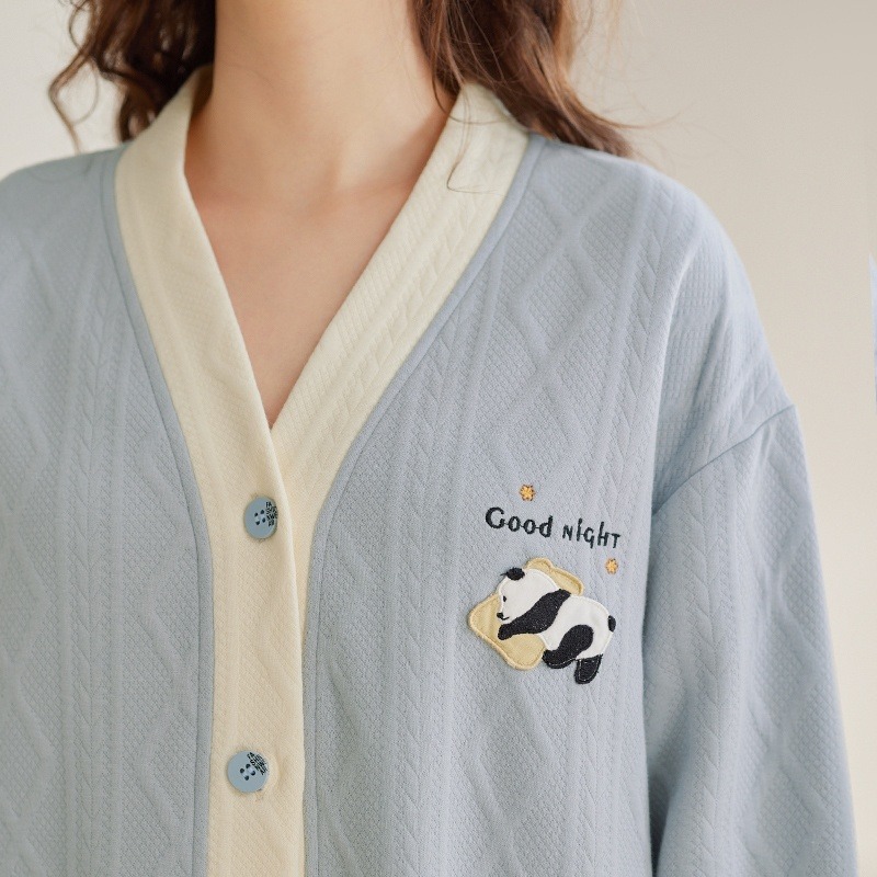 芬腾空气棉夹层女士睡衣