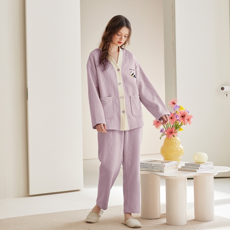 芬腾空气棉夹层女士睡衣