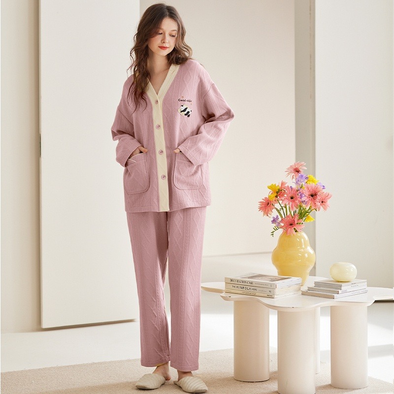 芬腾空气棉夹层女士睡衣