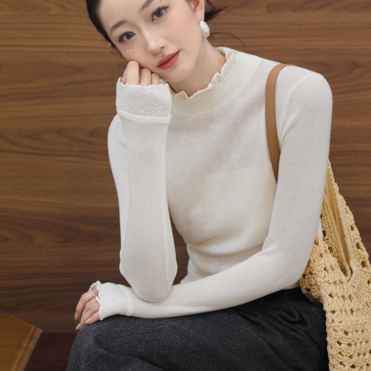 高奢秀款 繁花巴洛克～拼接针织衫