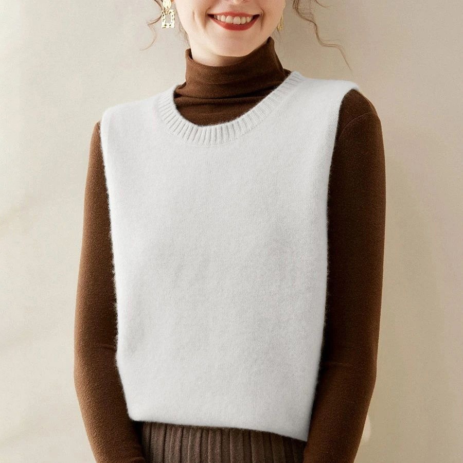 冬季保暖单品 100%羊毛背心