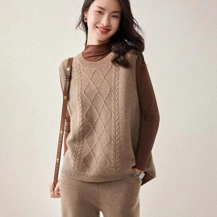 冬季保暖单品 100%羊毛背心